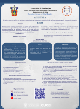 Maestría en Ciencias en Física Educativa