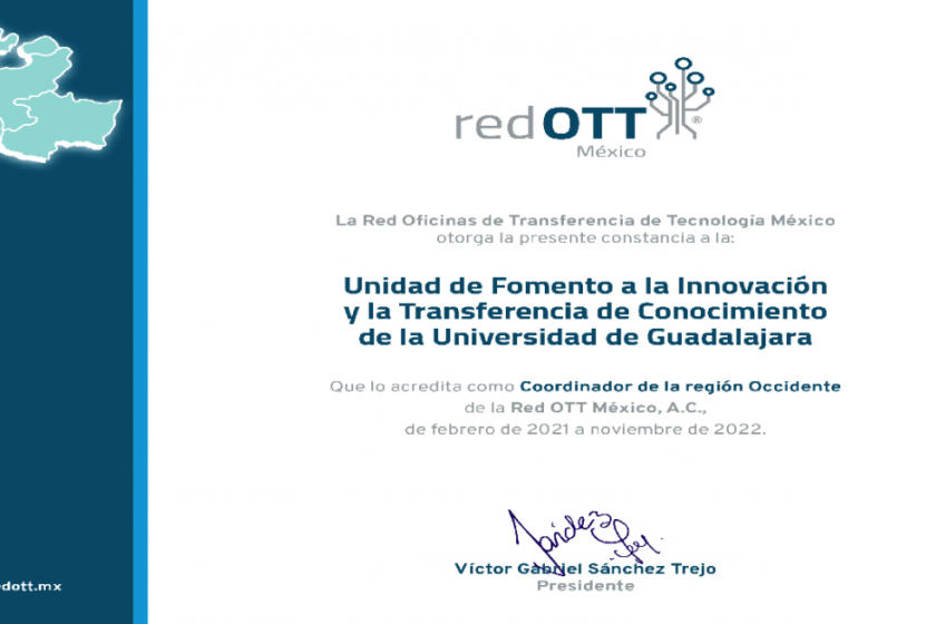 UdeG, coordinadora de la Región Occidente de la Red de Oficinas de Transferencia Tecnológica de México